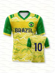 2026 Summer Men Brazil Football Jerseys For Men Classic God Brazil Short Sleeve Tees Casual O-neck Sports Tshirts Man Clothing