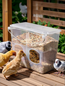 FEIZHUXIANSEN | Anti-spill Poultry Feeder Long Rectangular