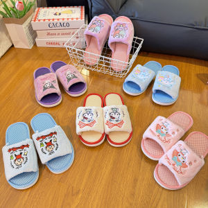 Dép Đế Mềm Hở Mũi Hoạt Hình Dễ Thương Cho Nữ Dép Đi Trong Nhà Mùa Xuân Hè Dép Lười Nhung Dép Đế Mềm Cho Nữ Dép Lười Nhung
