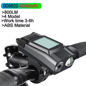 4 Mode  Bike Light Lamp Bicycle Computer 3-in-1 Horn Flashlight Cycle Bike Speedometer Led Front Lights Cycling Headlight ﻿