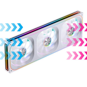 JONSBO | Quạt tản nhiệt tích hợp 12cm ARGB Sync kiểm soát nhiệt độ hoạt động êm