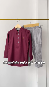 Setelan Koko Kurta Anak Sampai Remaja Laki Laki Lengan Panjang Tabina Seri Omar Usia 2 s/d 16 tahun