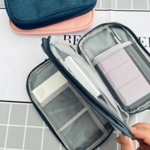 เดี่ยว/คู่ถุงผ้าสีน้ำแปรงทาสีถุงเก็บอุปกรณ์ศิลปะการจัดเก็บข้อมูลแบบพกพาเครื่องมือกลางแจ้งร่างกรณีดินสอ