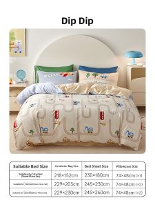 DOHIA | Fresh Floral Cotton Bedding Set Three-Piece
