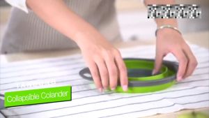 Keranjang lipat/baskom lipat/baskom cuci sayur /baskom tirisan sayur sangku silicone