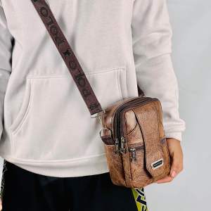 Tas Pria Tas Selempang Terbaru Bahan Kulit PU Leather Polo Amstar