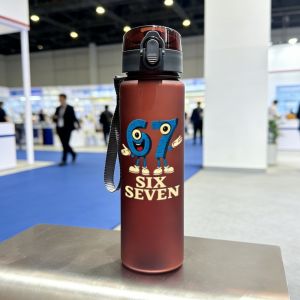 3D Printed Cartoon Number 67 Water Bottle - 3D Frosted Premium Texture Stylish New Arrival Fade-Resistant Leak-Proof Lightwe