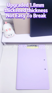 Long File Folder With 2 Clips Clipboard With Cover PP Paper Organizer Document Folder School Supply