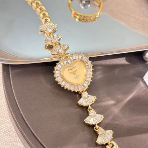 2025 Womens Watch Rhinestone Heart Shaped Quartz Watch For Women Waterproof Bracelet Wrist Watch Jewelry Gift