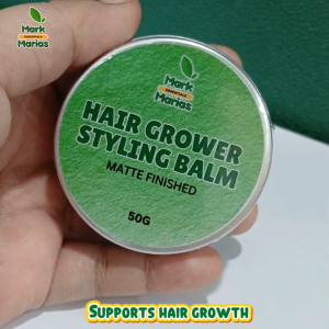 Hair Grower Styling Balm by Mark and Marias 50g Hair Growth Styling Balm Promotes Natural Hair Growth Nourishes Strengthens Hair Reduces Hair Fall Moisturizes Scalp & Hair Lightweight Non Greasy Hair Styling Balm for Men Women Daily Care Premium Quality