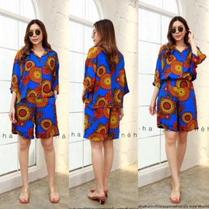 "Set 2 ชิ้น ผ้า สปันเนื้อดี เนื้อผ้าเกรด คุณภาพ ปริ้นลายสวยเก๋ โดดเด่น สีสันสดใส เนื้อผ้า นิ่มใส่สบาย แยกใส่ได้ “”เสื้อ ดีเทลเป็นเสื้อคอ ปอ แต่งกระดุมหน้า แขนสั้น เป็นทรงลุคสบายๆ แต่เก๋ ๆ ดูดี ใส่ สบาย “”กางเกง เป็นทรงขาสั้น มีกระเป๋าข้าง ทรงสวยเ