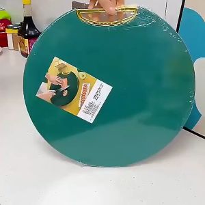Vertical Chopping Board Household Food-Grade Double-sided PE Chopping Board Antibacterial Anti-mildew Waterproof Round Rotatable Cutting Board Kitchen Non-Slip Round Chopping Board Vertical Hanging Plastic Sticky Board Cutting Tools