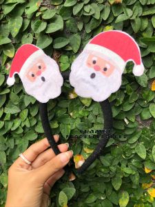 Bando Natal Santa Clause / Christmas Headband Aksesoris Hiasan Kepala / Foil Bando Pesta Natal Dewasa Dan Anak Printing Tuing Tuing Bandana Christmas Bear Santa