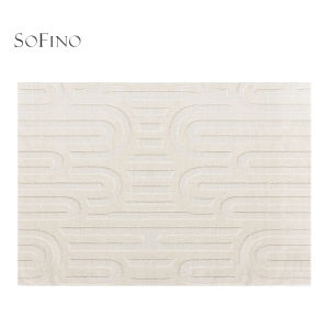 SoFINO | Simple Milky White Milk Silk Carpet