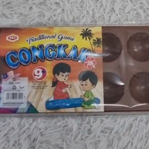 16 Holes Plastic Congkak With Marbles/Congkak Plastik 16 Lubang Dengan Guli