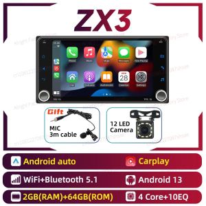 7" Screen 2 Din Android Car Radio for Scion TC 2005-2010: Head Unit with GPS Wireless CarPlay Stereo & Navigation