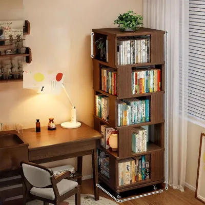 Rotatable Movable Square Bookshelf