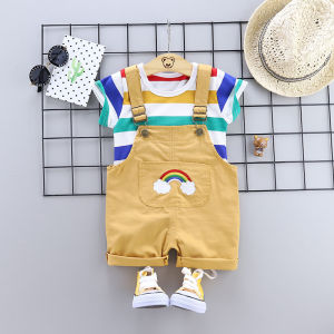 Musim panas overall anak laki laki pakaian imut baju overal anak perempuan Lengan pendek keren