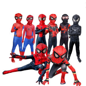 ZEEMIN Halloween Christmas SpiderMan Kid Spider-Verse Miles Morales Cosplay Costume Zentai Adult Spiderman Pattern Bodysuit Jumpsuits Costume
