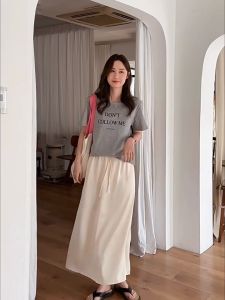 (Stock in KL-150) Satin Skirt Slim High Waist Pencil Long Maxi Dress Korean Women Ladies Silk Skirt