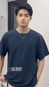 MKSHOP Men T-shirt Casual Short-sleeved Tshirt Youth t shirts Round Neck Korean Plain Color Tshirt t shirt lelaki 8.28Z