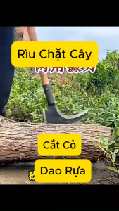 🔥 Lưỡi Hái Đôi Đa Năng – Rìu Chặt Cây Cắt Cỏ Dao Rựa Dụng Cụ Làm Cỏ Nông Nghiệp Cao Cấp