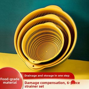 Double Layer Draining Vegetable Washing Basket