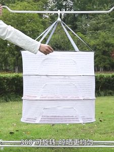 Foldable Fishing Vegetable Drying Net Hanging Drying Rack 1-4 Layers Of Vegetable/Fish Drying Net