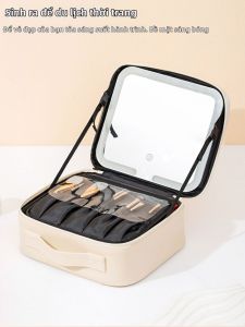 MIRUIDUO | Túi Đựng Trang Điểm Đa Năng Có Kính và Đèn