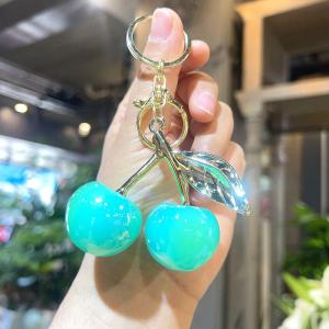 OUHOE | Thời Trang Anh Đào Móc Khóa Túi Màu Đỏ Mặt Dây Chuyền Móc Khóa Dành Cho Nữ Ba Lô Trang Trí Xe Ô Tô Phụ Kiện Quà Tặng