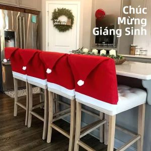 Áo Phủ Ghế Gấp Giáng Sinh Hình Ông Già Noel Có Thể Giặt Được Tháo Rời Chất Liệu Spandex Polyester/cotton Dùng Trang Trí Lễ Hội