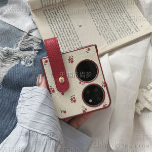 Ins Vintage Floral Phone Case for Huawei Pocket2/Purax/OppoFindN3Flip Samsung Womens Style VivoX HonorMagicV XiaomiMixFlip