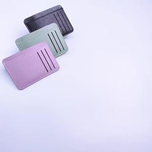 Simple Card Holder Mini Solid Faux Leather Credit Card Holder