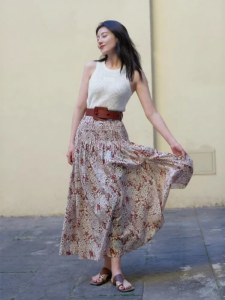 Boho Floral Skirt