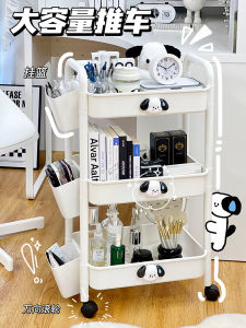 รถเข็นขนาดเล็กชั้นวางรถเข็นขนมห้องนอนหอพักหัวเตียงชั้นเก็บของเคลื่อนย้ายได้ชั้นเก็บของสำนักงานชั้นเก็บของแบบผลักดึง