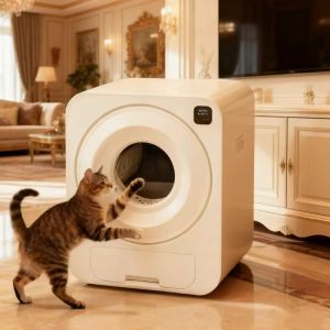 Smart Electric Automatic Cat Litter Box XL Size Closed Type Pet Toilet Self Cleaning One Touch Sand Replacement No Spill