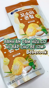 [HÀNG AIR] BÁNH ĂN DẶM HỮU CƠ VỊ BẮP BEBECOOK CHO BÉ 12M+