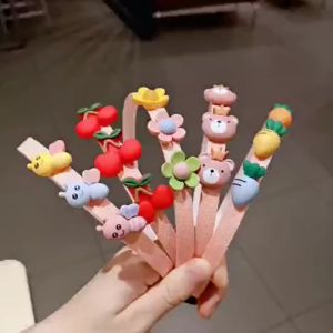 Bờm Cài Tóc Cho Bé Gái Đính Hoa Quả Siêu Cute Bờm Cài Tóc Có Răng Cưa Mã PK-003