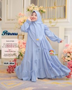 PRINCESS SET DRESS ANAK PEREMPUAN GAMIS DAN HIJAB
