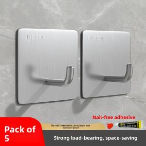 No-Drill Stainless Steel Hooks for Rough Concrete Walls True Stone Paint Wall Adhesive Hooks for Finished Unfinished Houses