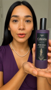 Celestia Lavender Bliss Room Spray - 200ml - Natural Linen & Relaxing Scent - Air Freshener with Natural Linen Fragrance