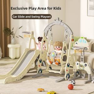 BONINGYU | Car-Shaped Multi-Function Indoor Slide with Swing