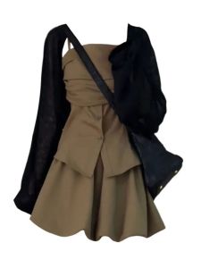 plus Size Sweet And Spicy Style Folded Hem Halter Top And Skort Set Womens Summer Fashion Ensemble Floral Print Short Skirt Pants