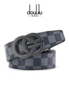 Mens Automatic Buckle Leather Belt Top Layer Cowhide Genuine Leather Casual Waist Belt for Business And Formal Wear Versatile