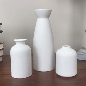 Bộ 3 Bình Gốm Sứ Hiện Đại Phong Cách Bohemian Nông Trại Bình Hoa Trang Trí Cho Hoa Cỏ Lau Và Hoa Khô Trang Trí Nhà Cửa