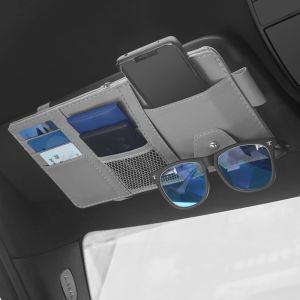 Car Sun Visor Organizer Multi-Pocket Car Document Storage Pouch Pen Holder Auto Interior Accessories Pocket Organizer