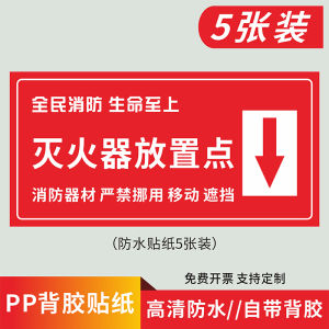 Fireproof Door Safety Sticker Non-drying Adhesive Label Firefighting Equipment Placement Instructions Blocking Warning Sign