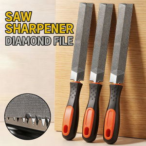 6 Inch Diamond Triangle Saw File Bearing Steel Wood Rasp for Sharpening Saw Blade Woodworking Metal Tools Garden Carving
