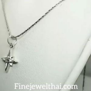 Finejewelthai-จี้เงินแท้-จี้เพชร-เพชรสังเคราะห์-P1078cz00e (ราคานี้ไม่รวมสร้อยคอนะคะ)