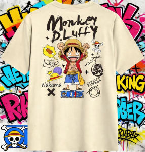 Bandai | Summer 2026 One Piece Munchie D. Luffy "Hand-painted Graffiti Style" Trend Theme 100% Cotton Print T-shirt Adult Parent Top